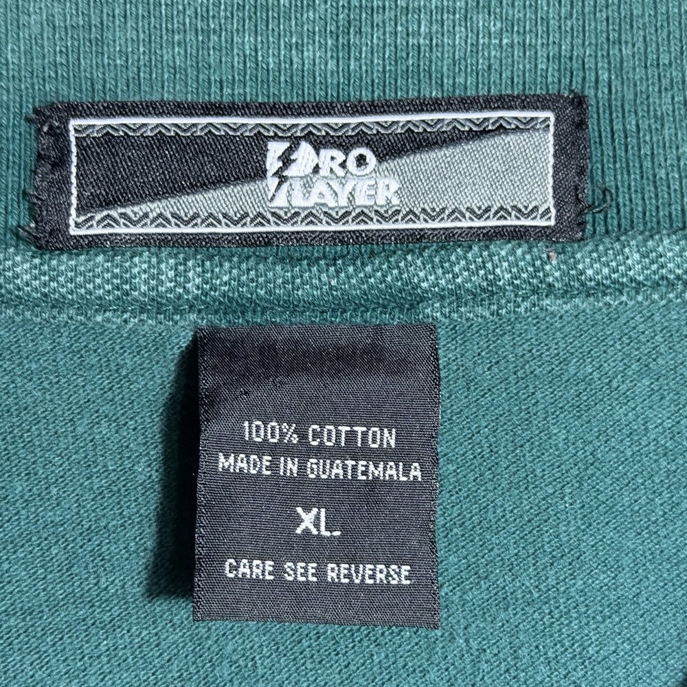Philadelphia Eagles Polo Shirt XL Green NFL Pro Player Y2K Embroidered Logo - Picture 3 of 8